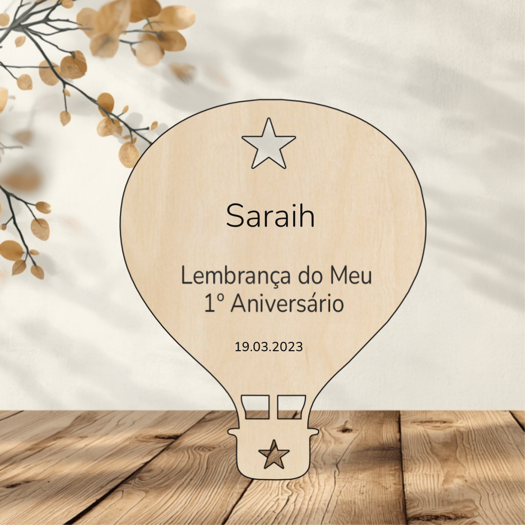 Lembrança 1º Aniversário  Balão