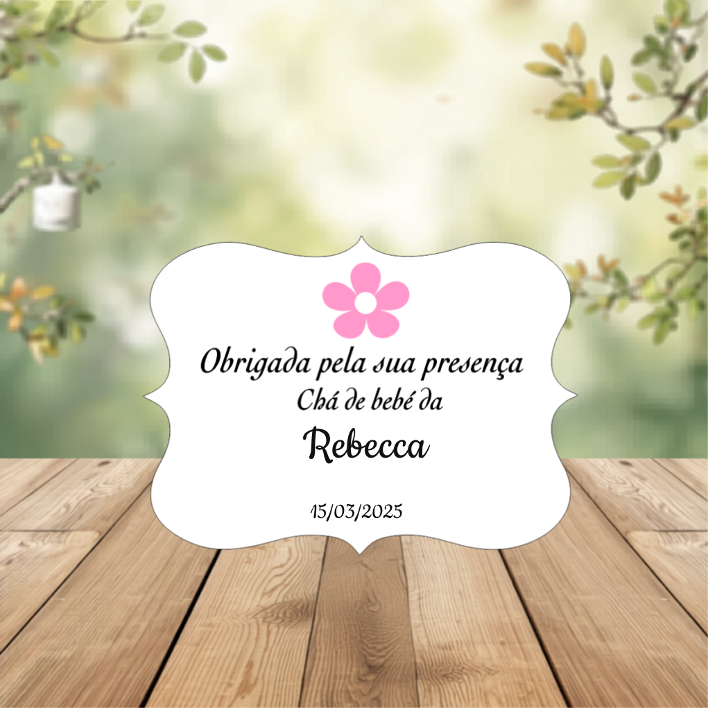 Lembrança Chá Bébé Flor