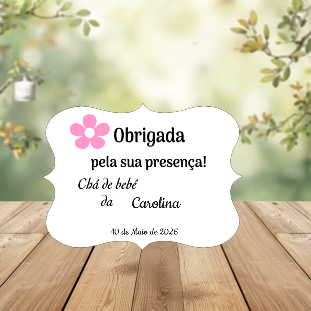 Lembrança Chá de bébé Flor 1